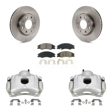 Front Disc Brake Caliper Rotors And Semi-Metallic Pads Kit For Kia Spectra Spectra5 KC8-100273S