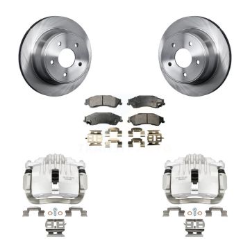 Rear Brake Caliper Rotor Ceramic Pad Kit For Chevrolet GMC Blazer S10 Jimmy Sonoma Isuzu KC8-100273T