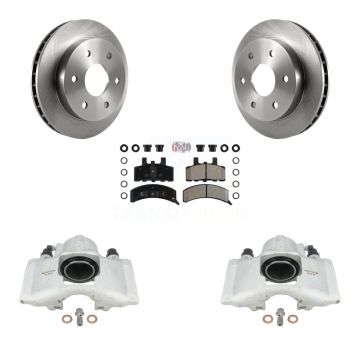 Front Brake Caliper Rotor & Semi-Metallic Pad Kit For K1500 Chevrolet GMC Yukon Suburban KC8-100275N