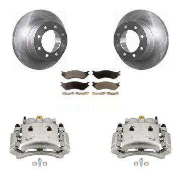 Rear Brake Caliper Rotors Ceramic Pad Kit For 03-08 Dodge Ram 3500 With Dual Wheels KC8-100275T