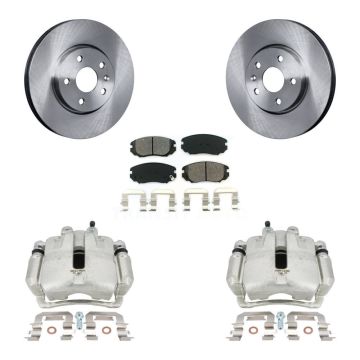 Front Brake Caliper Rotor Semi-Metallic Pad Kit For Chevrolet Equinox GMC Terrain Malibu KC8-100278S