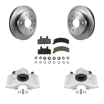 Front Brake Caliper Rotor & Ceramic Pad Kit For K1500 Chevrolet GMC Yukon Suburban Tahoe KC8-100283C