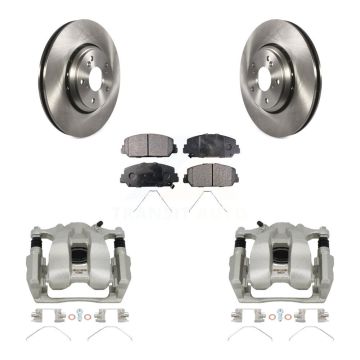 Front Disc Brake Caliper Rotors And Semi-Metallic Pads Kit For Honda Accord Acura ILX KC8-100284P