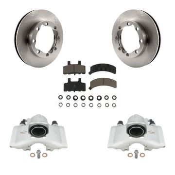 Front Brake Caliper Rotors & Ceramic Pad Kit For K1500 Suburban Chevrolet GMC GAS engine KC8-100285C