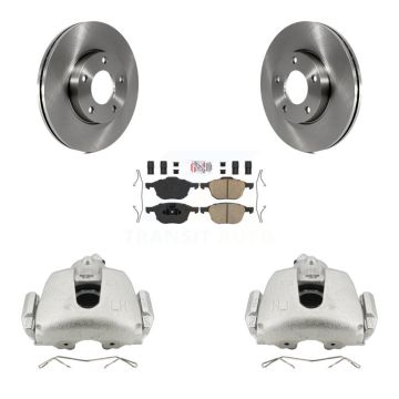 Front Disc Brake Caliper Rotors And Ceramic Pads Kit For Mazda 3 Sport KC8-100285N