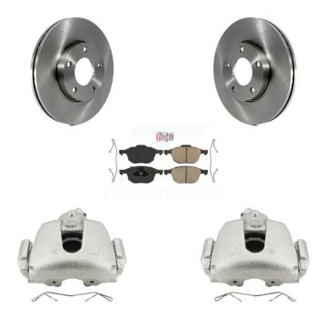 Front Disc Brake Caliper Rotors And Ceramic Pads Kit For Mazda 3 Sport KC8-100286N