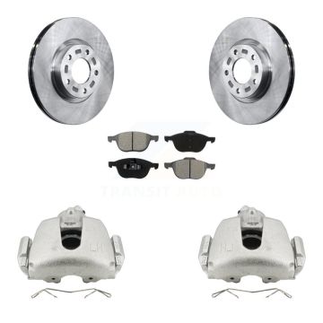 Front Brake Caliper Rotor & Semi-Metallic Pad Kit For 2010 Mazda 3 Sport GS GT with 2.5L KC8-100289S