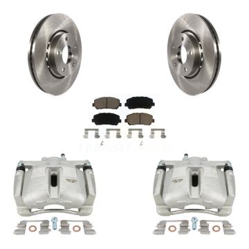 Front Disc Brake Caliper Rotors And Ceramic Pads Kit For Mazda CX-5 KC8-100290C