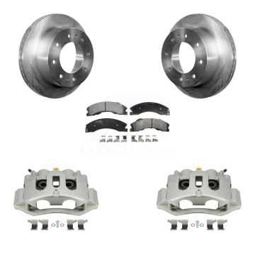 Rear Brake Caliper Rotor Ceramic Pad Kit For GMC Chevrolet Sierra 2500 HD Silverado 3500 KC8-100290T