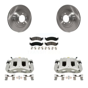 Front Brake Caliper Rotor And Semi-Metallic Pad Kit For Ford Explorer Sport Trac Mercury KC8-100291S