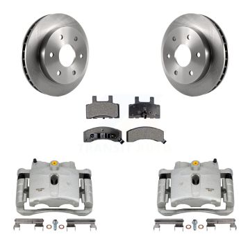 Front Brake Caliper Rotor & Semi-Metallic Pad Kit For Chevrolet Tahoe 4WD with 5.3L/4.8L KC8-100292P