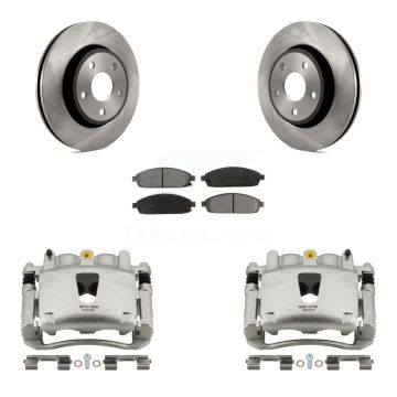 Front Disc Brake Caliper Rotor & Semi-Metallic Pad Kit For Jeep Grand Cherokee Commander KC8-100292S