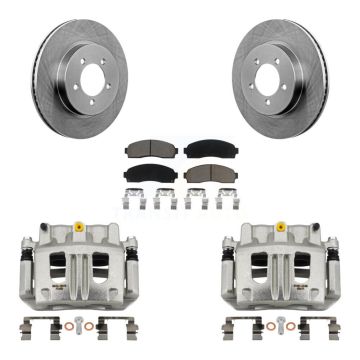 Front Disc Brake Caliper Rotor And Ceramic Pad Kit For Ford Explorer Mercury Mountaineer KC8-100293C