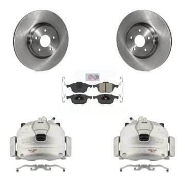 Front Disc Brake Caliper Rotors And Semi-Metallic Pads Kit For Ford Transit Connect KC8-100293N