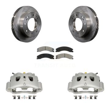 Front Brake Caliper Rotors & Semi-Metallic Pad Kit For GMC Chevrolet Sierra 2500 HD 3500 KC8-100293S