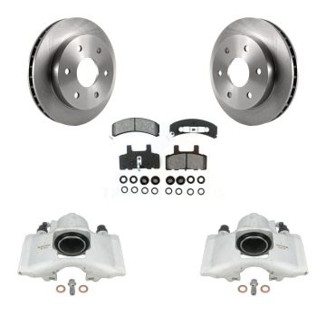 Front Brake Caliper Rotor & Semi-Metallic Pad Kit For K1500 Chevrolet GMC Yukon Suburban KC8-100294S
