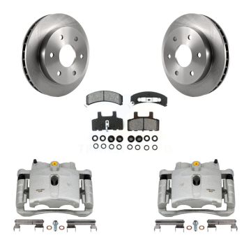 Front Brake Caliper Rotor & Semi-Metallic Pad Kit For Chevrolet Tahoe 4WD with 5.3L/4.8L KC8-100295S