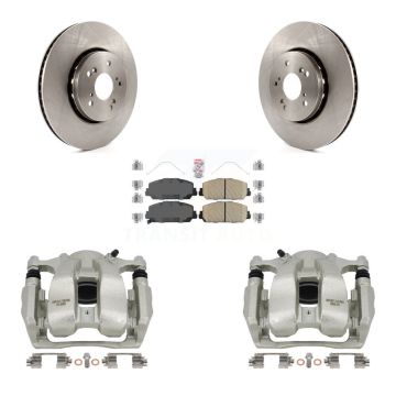 Front Disc Brake Caliper Rotors And Ceramic Pads Kit For 2016-2018 Acura RDX KC8-100297N