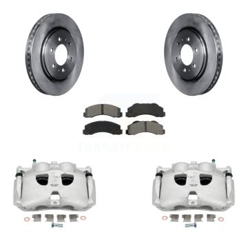 Front Disc Brake Caliper Rotor & Semi-Metallic Pad Kit For Ford F-150 Expedition Lincoln KC8-100297S