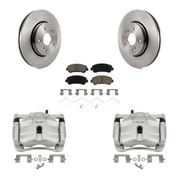 Front Disc Brake Caliper Rotors And Ceramic Pads Kit For 2010-2013 Suzuki Kizashi KC8-100300C