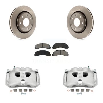 Front Brake Caliper Rotor & Semi-Metallic Pad Kit For 10-11 Ford F-150 With 7 Lug Wheels KC8-100300S