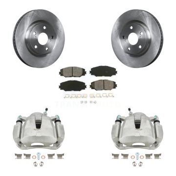 Front Brake Caliper Rotor & Semi-Metallic Pad Kit For Toyota RAV4 Matrix Pontiac Vibe iM KC8-100301S