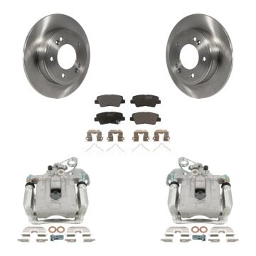 Rear Disc Brake Caliper Rotors And Ceramic Pads Kit For 2017-2020 Hyundai Elantra 2.0L KC8-100301T