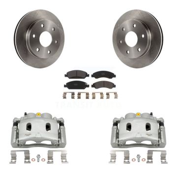 Front Brake Caliper Rotors Semi-Metallic Pad Kit For 07 GMC Sierra 1500 Disc rear brakes KC8-100302P