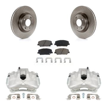 Front Disc Brake Caliper Rotors And Ceramic Pads Kit For Hyundai Genesis Coupe KC8-100303C