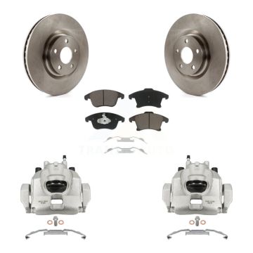 Front Brake Caliper Rotor And Ceramic Pad Kit For 2019-2020 Ford Police Responder Hybrid KC8-100306C