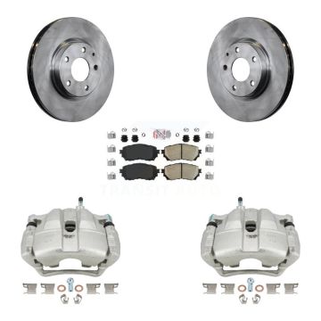 Front Disc Brake Caliper Rotors And Ceramic Pads Kit For Mazda 6 KC8-100306N