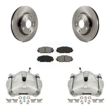 Front Disc Brake Caliper Rotors And Semi-Metallic Pads Kit For 2014-2015 Toyota RAV4 LE KC8-100307S