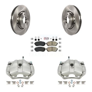Front Disc Brake Caliper Rotor Ceramic Pad Kit For 2019-2021 Mazda 6 Naturally Aspirated KC8-100308N