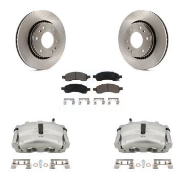 Front Disc Brake Caliper Rotor Ceramic Pad Kit For Chevrolet Trailblazer GMC Envoy Buick KC8-100309C