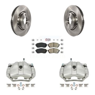 Front Disc Brake Caliper Rotor Ceramic Pad Kit For 2019-2021 Mazda 6 Naturally Aspirated KC8-100309N