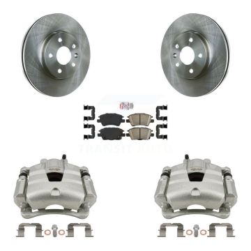 Front Disc Brake Caliper Rotors And Ceramic Pads Kit For Chevrolet Cruze Bolt EV Volt KC8-100310N