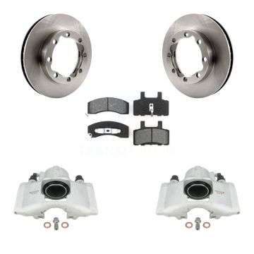 Front Brake Caliper Rotor & Semi-Metallic Pad Kit For Chevrolet K1500 Suburban K2500 GMC KC8-100310S