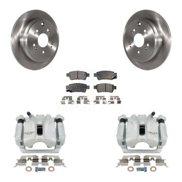 Rear Disc Brake Caliper Rotors And Ceramic Pads Kit For 2005-2010 Honda Odyssey KC8-100310T