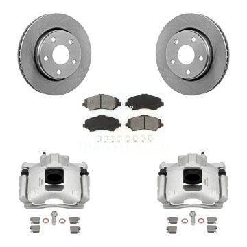 Front Disc Brake Caliper Rotors And Semi-Metallic Pads Kit For Jeep Wrangler KC8-100311S