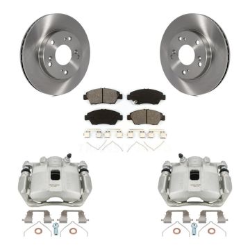 Front Disc Brake Caliper Rotors And Semi-Metallic Pads Kit For 2011-2015 Honda CR-Z KC8-100312S