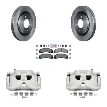 Front Brake Caliper Rotors & Semi-Metallic Pad Kit For Ford Expedition Lincoln Navigator KC8-100313N