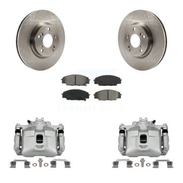 Front Disc Brake Caliper Rotors And Semi-Metallic Pad Kit For 2002-2006 Acura RSX Type-S KC8-100313S