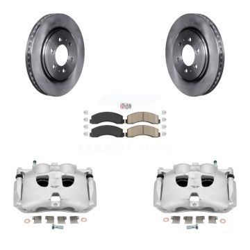 Front Disc Brake Caliper Rotor And Ceramic Pad Kit For Ford Expedition Lincoln Navigator KC8-100314N