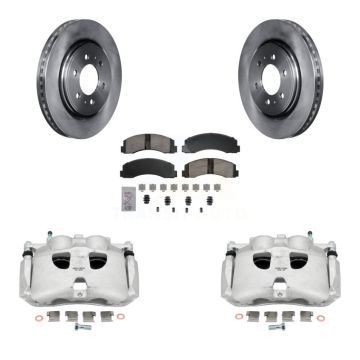 Front Disc Brake Caliper Rotor And Ceramic Pad Kit For Ford Expedition Lincoln Navigator KC8-100315N