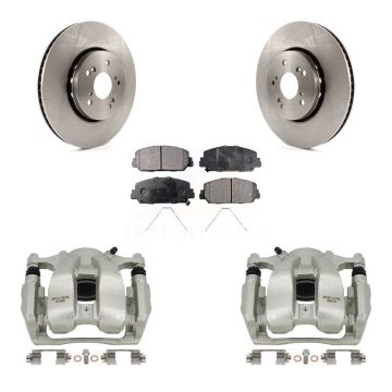 Front Disc Brake Caliper Rotors And Semi-Metallic Pads Kit For 2016-2018 Acura RDX KC8-100315P