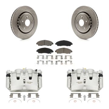 Front Disc Brake Caliper Rotors And Ceramic Pads Kit For 2014-2016 Acura MDX KC8-100316C