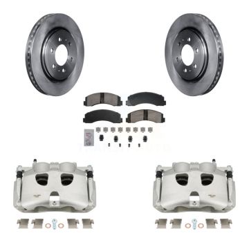 Front Disc Brake Caliper Rotors And Ceramic Pads Kit For 2018-2020 Ford F-150 KC8-100318N