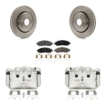 Front Disc Brake Caliper Rotors And Semi-Metallic Pads Kit For 2014-2016 Acura MDX KC8-100321P