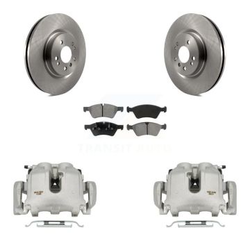 Front Brake Caliper Rotors Semi-Metallic Pad Kit For Mercedes-Benz ML350 R350 ML500 R320 KC8-100322S
