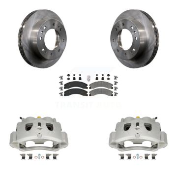 Front Brake Caliper Rotors & Semi-Metallic Pad Kit For GMC Chevrolet Sierra 2500 HD 3500 KC8-100323N